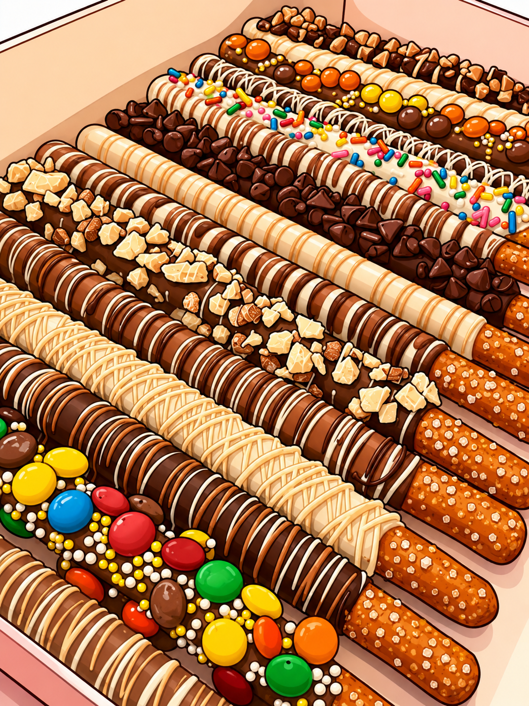 Chocolate covered pretzels