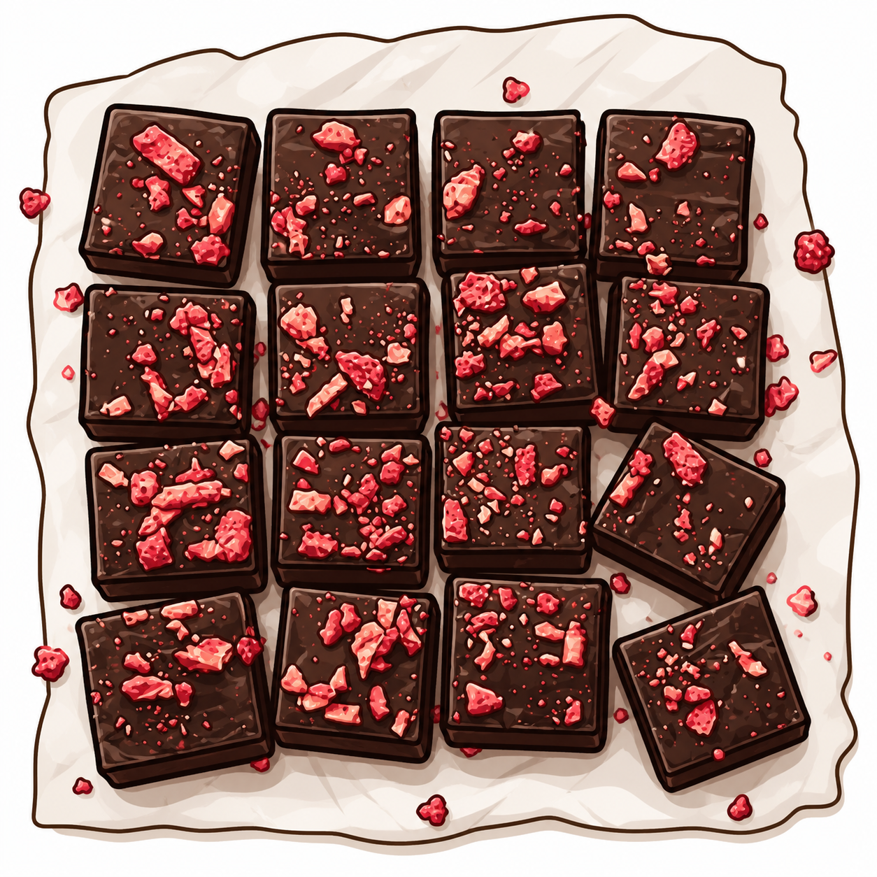 Dried Strawberry Brownie